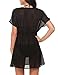 Avidlove Swimsuit Cover Ups for Women Swimwear Beach Coverup Sheer Sexy V-Neck Summer Vacation Beachwear A Black