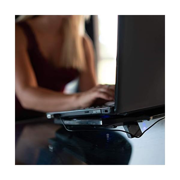 KLIM-Pro-The-Laptop-Cooler-for-Professionals-Laptop-PC-Support-Easy-to-Carry-10-to-156-Extra-USB-port-New-2021-Version-Black KLIM Pro - The Laptop Cooling Pad for Professionals - NEW 2023 - Light Compact Easy to Carry Durable - 10” to 15.6…