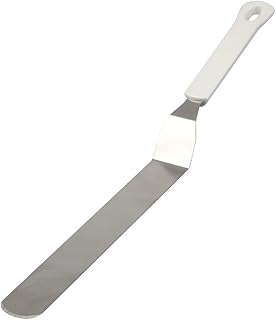 Dr. Oetker Winkelpalette groß, Streichmesser zum Dekorieren und Verzieren von Torten, Küchenhelfer mit Funktionsteil aus Edelstahl, Glasurmesser, (Farbe: weiß/silber), Menge: 1 Stück