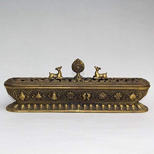 ふるさと割 ネパール仏教寺院真鍮彫刻8縁起の良いシンボル羊像香炉香炉像置物 ギフト オフィス 装飾 家の装飾 工芸品