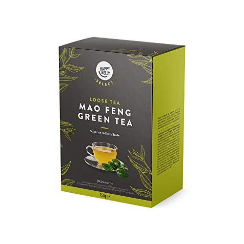 Amazon-Marke: Happy Belly Select Grüner Tee Mao Feng, lose Blätter, 2 x 150 g – Bild 3