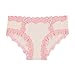 Free to Live 6 Pack Women's All Over Lace Trim Hipster Cotton Panties (Medium, Black, Light Grey, Light Khaki, Pink, Royal Blue, White)