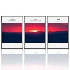 signwin 3 Piece Framed Canvas Wall Art Sunset...