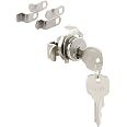Prime-Line MP4710 Mailbox Lock Replacement - Multipurpose NA-14 Keyway Lock For C 9100 Mailboxes, Nickel Finish With Keys