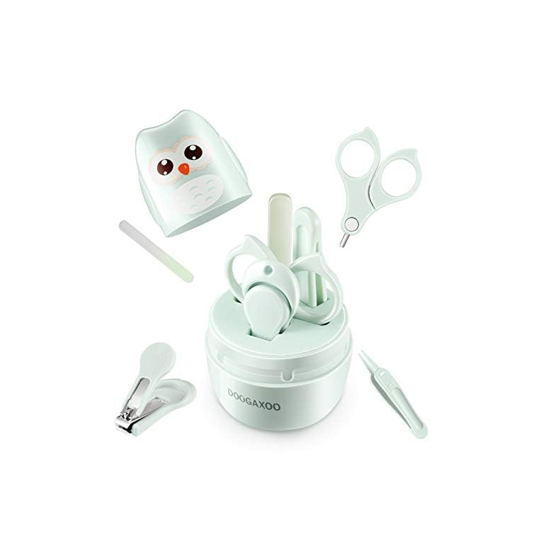 Baby Nail Clippers, 4-in-1 Safe Baby Nail Kit with Cute Case, Nail Clipper, Scissors, Tweezers, Nail File Set for…