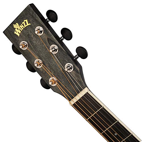 Acoustic Guitar WINZZ 40 Inches Cutaway Guitar Beginner Starter Bundle with Padded Bag, Stand, Tuner, Pickup, Strap, Picks