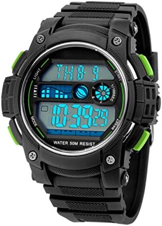 Misskt Mens Military Sport Watch Fashion Men Watch LED Display Water Resistant Black Watch