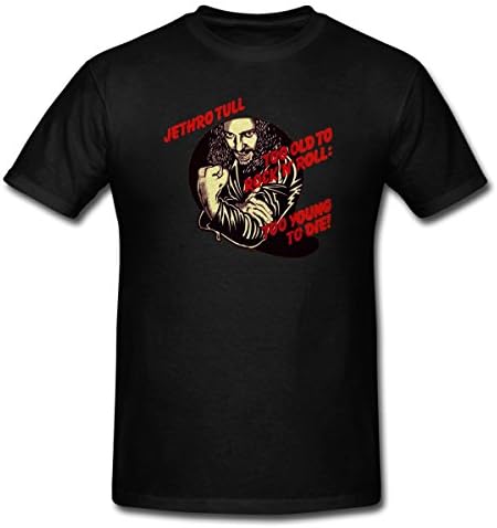 Jethro Tull Too Old To Rock N Roll Too Young To Die Black Men T-Shirt (XX-Large)
