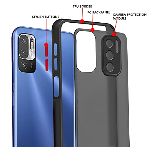 TheGiftKart-Translucent-Hybrid-Redmi-Note-10T-5G-Back-Case-Cover-Smoked-Matte-Back-360-Degree-Protection-Protective-Hard-Back-Case-Cover-for-Redmi-Note-10T-5G-Black-Bumper TheGiftKart Translucent Hybrid Redmi Note 10T 5G Back Case Cover | Smoked Matte Back | 360 Degree Protection…