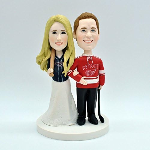 Wedding Bee DIY Baseball Wedding Cake Topper,Custom Cake Topper,Custom Bobbleheads,Cake Topper For Wedding,Look Like You Figurines