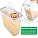 Cereal Containers,MCIRCO Upgraded Airtight Lids Cereal dispenser Food Storage Container Set of 4