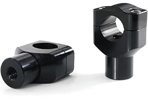 Mantt Motorcycle Handle Bar Riser 1 inch 25.4mm Handlebar CNC Aluminum Handlebar Risers Fit for Harley (Black)