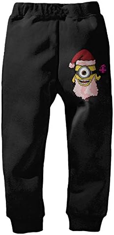 3 Toddler Minion Christmas Comfortable Fleece Pant For Boys &amp; Girls Black