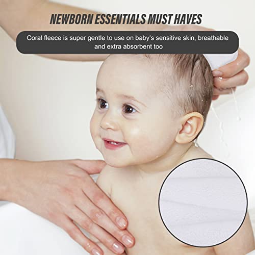 Ultra Soft 24 Pack Baby Washcloths 10x10 Inches Coral Fleece Extra