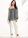 Floerns Women's Multicolor Print Off The Shoulder Split Sleeve Blouse