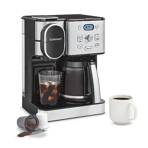 Cuisinart 12-Cup Coffee Maker, Single-Serve Brewer Glass Carafe, Automatic Hot & Iced Coffee Machine, Brew Strength Control and Pause, SS-16, Stainless Steel Cuisinart 12-Cup Coffee Maker, Single-Serve Brewer Glass Carafe, Automatic Hot & Iced Coffee Machine, Brew Strength Control and Pause, SS-16, Stainless Steel