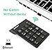 Wireless Numeric Keypad 18Keys Portable Number Numpad with 2.4G Mini USB Receiver for Laptop Notebook, Desktop, Surface Pro, PC