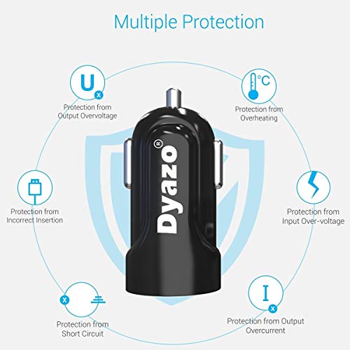 Dyazo-18-w-Invisible-Qc-Port-Rapid-car-Charger-Qualcomm-Quick-Charger-30-Fast-car-Charger-for-Mobiles-Tablets-with-Free-3-in-1-Cable Dyazo Dz 1002 18 W Single Port Car Charger for Mobiles and Tablets with USB Cable - Black