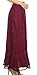 Sakkas SK16319 - Jaclyn Adjustable Skirt with Lace Embroidered Trim and Detailed Embroidery - Fuchsia - OS