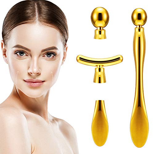 6 Pieces Metal Eye Cream Applicator Wand Stick Eye Cream Massage Sticks Eye Massage Tool Metal Makeup Spatula Beauty… - Image 7