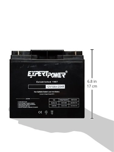 ExpertPower-EXP12180-12-Volt-18-Ah-Rechargeable-Battery-with-Nuts-and-Bolts