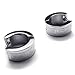 KONOV Stainless Steel Mens Huggie Hinged Hoop Stud Earrings Set, 2pcs, Color Silver