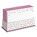 Graphique Neon Dots Flat Notes, Polka Dot Pattern Note Card Stationery w/ Cursive 
