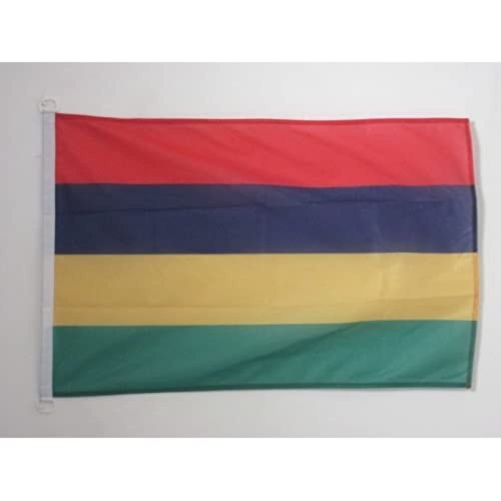AZ FLAG - Mauritius Flag - 2x3 Ft - For Outdoor - Mauritian Banner Knitted Polyester with Two Plastic Rings - Fade Resistant - Vivid Colors - 2' x 3' Feet - 90x60 Cm