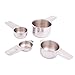 SilverOnyx Measuring Cups Stainless Steel - Premium Heavy Duty - Stackable, 4 Piece Measuring Spoons, Perfect for Cooking, in 1, 1/2, 1/4, 1/8 cup to ml - Set of 4