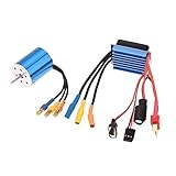 GoolRC 2430 7200KV 4P Sensorless Brushless Motor with 25A Brushless ESC（Electric Speed Controller）for 1/16 1/18 RC Car Truck