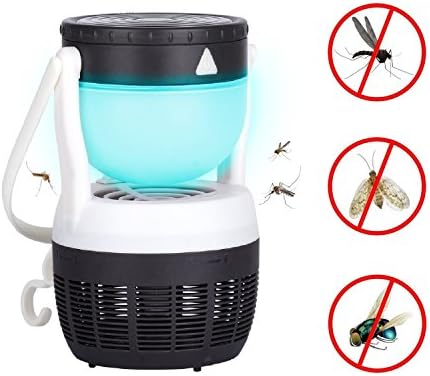 ALUNAR LED Mosquito Killer Lamp Insect Repellent Bug Fly Zapper Trap Pest Control Night Light Portable Hook Tent Camp Fish Lantern UV Light Bulb USB Home Office Garden Patio Yard (2 in 1 LED)