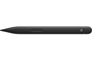 Microsoft Surface Slim Pen 2 Matte Black - Bluetooth 5.0 Connectivity - 4,096 points of pressure sensitivity - Create in real time with zero force inking - Take notes naturally with haptic motor - Sha
