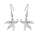 LaTisoro 925 Sterling Silver Dangle Starfish Earrings – Small 15mm Fish Dancing Earrings – Silver Nautical Jewelry