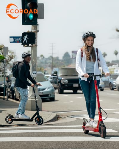 ECOROAD Electric Scooter EC6, 400W Peak Motor & 19 MPH Adults Commuting Scooters, 15 Miles Long Range Electric Kick Scooters, 8.5