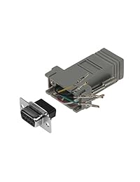 DB9 hembra a RJ12 Modular Adapter Gris