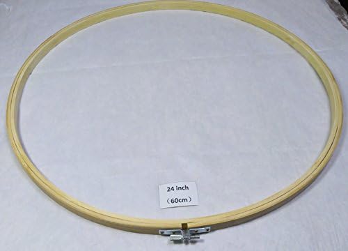 JiangQiao Embroidery Hoop Tambour Bamboo Circle Ring Round Frame for Cross Stitch DIY Craft (24 inch)