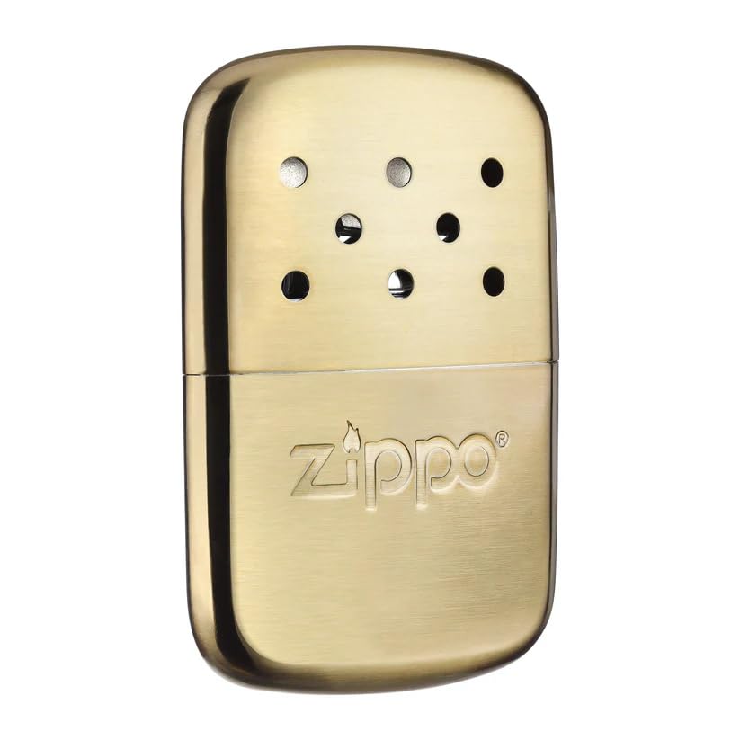 Zippo Handwärmer - 12 Stunden Wärme - Nachfüllbar mit Feuerzeugbenzin - Wiederverwendbar - Taschenwärmer in Gold
