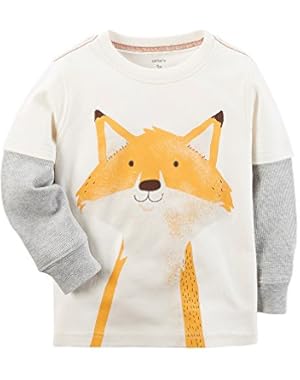 Boys' 12M-8 Long Sleeve Fox Tee