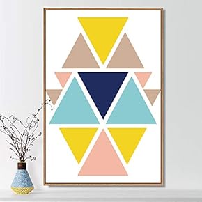 Framed Canvas Wall Art for Living Room, Bedroom Pastel Shapes I Canvas Prints for Home Decoration Ready to Hang - 16x24 inches
