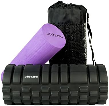 Foam Rollers for Muscles | 2 in 1 Trigger Point Foam Roller &amp; Yoga Roller for Workout Pain &amp; Cellulite | Ideal Muscle Roller, Back Roller, Massage Roller for Roll Recovery INCL Video &amp; Ebook Guides