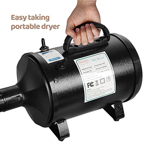 display4top Dog Dryer,2400W Dog Blow Dryer,3.2HP Speed Adjustable Heat