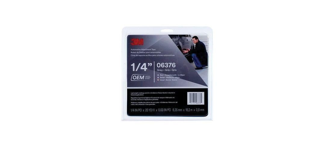 3M Scotch 06376 Automotive Attachment Tape: 1/4 in. x 60 ft. (Grey)