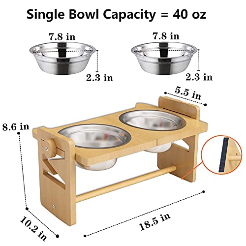 Raised Elevated Dog Bowls for Large and Medium Dogs, 4 Adjustable
