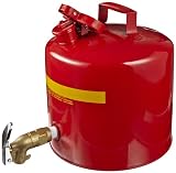 Eagle 1417 Faucet Safety Can, 5 Gallon Capacity, 12-1/2" Width x 13-1/2" Depth, Red
