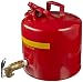 Eagle 1417 Faucet Safety Can, 5 Gallon Capacity, 12-1/2" Width x 13-1/2" Depth, Red primary