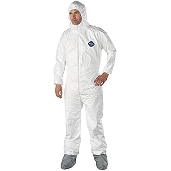 Dupont TY122S-L Tyvek Coveralls with Attached Hood and