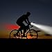 SOKLIT USB Rechargeable Bike Light Front and Rear Waterproof IPX4 Super Bright Bicycle LED Light Set 120 Lumen with 650mah Lithium Battery, 4 Light Mode Options, Including 2 USB cables and 6 Strap