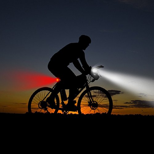 image for SOKLIT USB Rechargeable Bike Light Front and Rear Waterproof IPX4 Supe