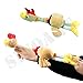 SinoArt 6pcs Set Slingshot Flingshot Animal Toy for Kids Screaming Flying Sock Plush Animals Monkey Chicken Pig Cow Duck Frog