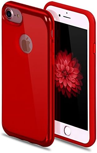 iPhone 7 Case, iPhone 8 Case, Casegory Ultra Sleek Slim Fit Armor Soft Matte Velvet Texture Heavy Duty Shockproof Scratch Resistance Non-Slip Protection iPhone 7 8 Phone Case (Shine Red)